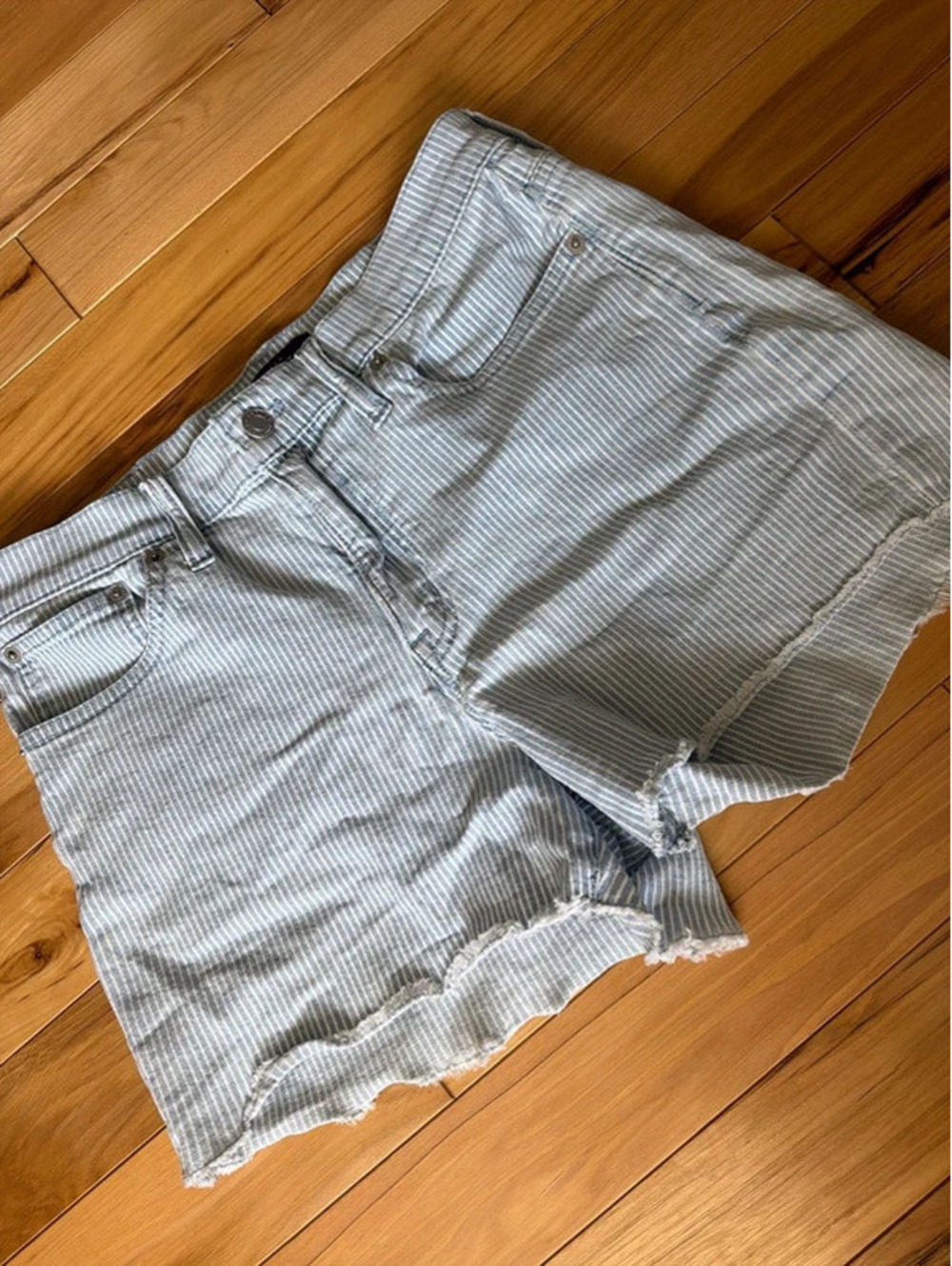 J. Crew cutoff striped denim shorts! 28